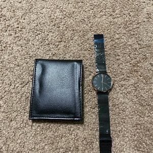Watch and wallet.